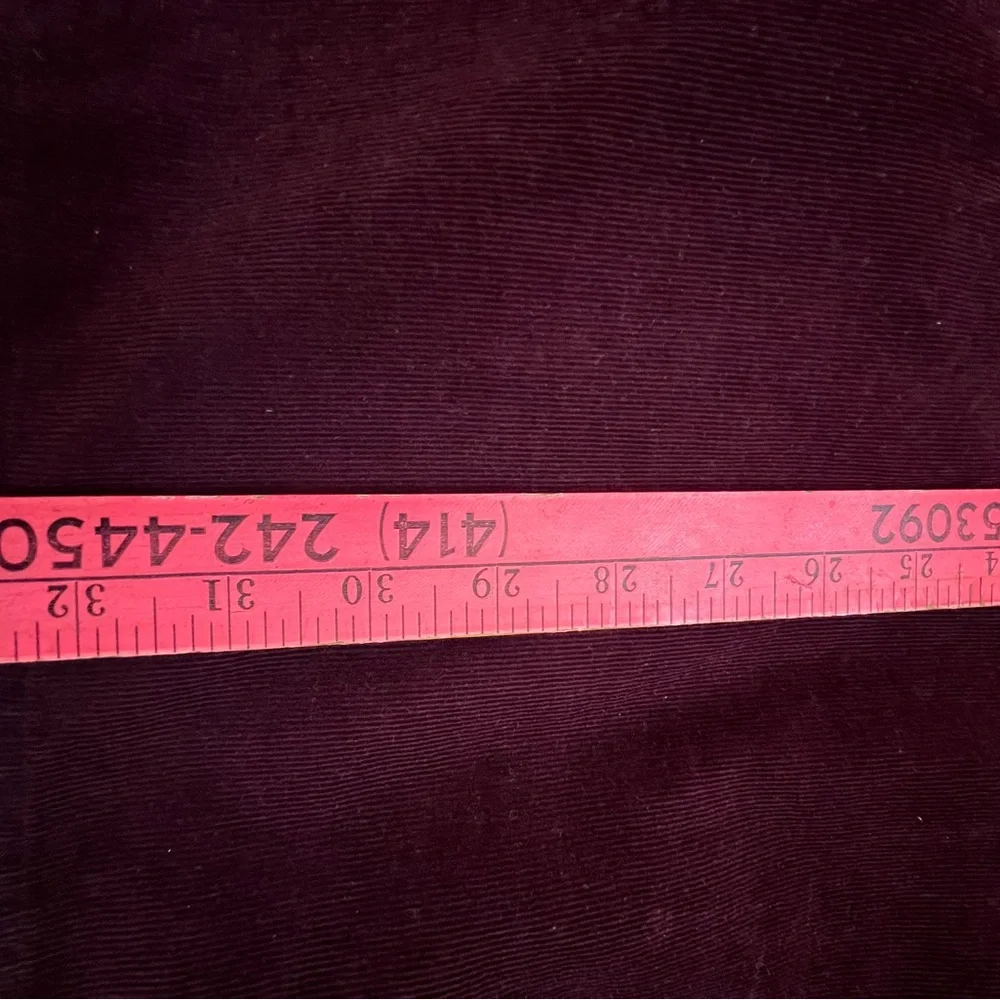 J Jill Corduroy Shirt Tunic Size LARGE TALL  Button Front  Wine Burgundy - Picture 12 of 15